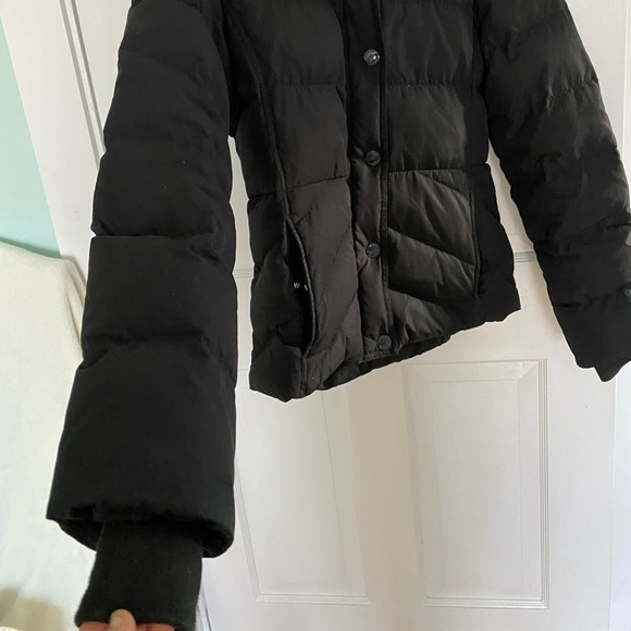 J.Crew Black Short Puffer Coat w/ Hood - Picture 2 of 6